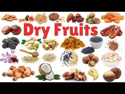 Dry Fruits names for kids | Learn dry fruits names | Dry fruits vocabulary | Basic English learning