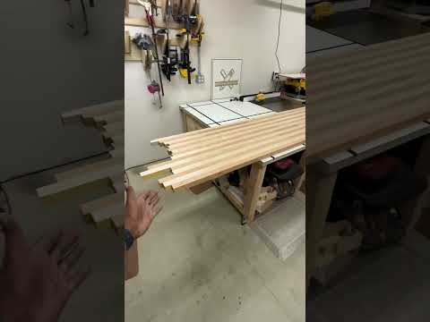 Finishing up 9 foot long butcher block countertop made of cherry and maple part 2! #woodworking