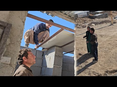 Yousef's plans: Building a bathroom ceiling with the help of Noorbakhsh