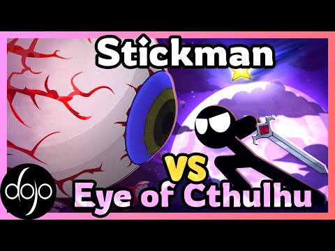 Stickman vs Eye of Cthulhu  - Terraria Animation (by JzBoy)