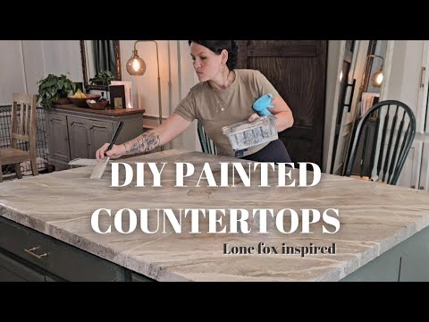 Diy painted marble countertops ! Lone fox inspired diy !