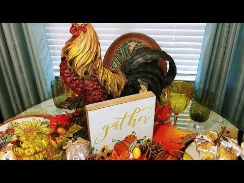 BEAUTIFUL AUTUMN TABLESCAPE - SUNFLOWERS