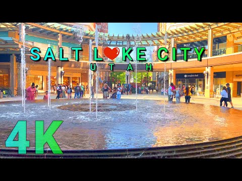 Sweet Afternoon Walk in Salt Lake City, Utah USA 4K - UHD