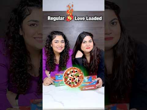 Regular vs. Love-Loaded Domino’s Pizza Menu! #foodchallenge #valentinespecial