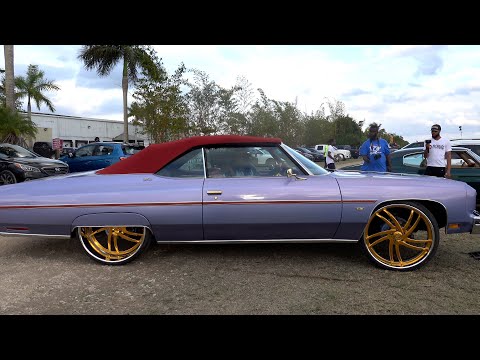 Stunna Reese's 75' Caprice Convertible on Gold Billet 26s!