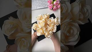 Handmade diy ribbon rose flowers#handmade #handmadegifts #flowers #gift #ribbon #rose #handmadecraft