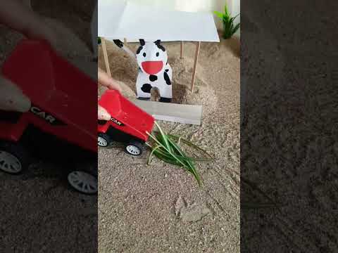 cow shed #dumptruk #tractor #truck  #craft #papercraft #toys #cleverminivehicles #cowshed #viral