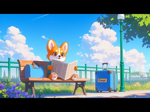 Energizing Lofi Vibes ☀️ Chill & Uplifting Beats for a Productive Day | Corgi lofi