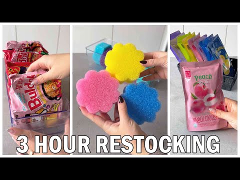 3 Hour Restocking ASMR Videos To Fall Asleep To | Cleaning/Organising/Restocking✨