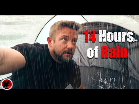 🌩️ Was Storm Camping in the LARGEST Pop-up Tent a Mistake? - Heavy Rain and Storms Camp