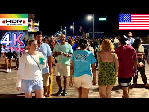 Atlantc City Steel Pier and Boardwalk 4K HDR