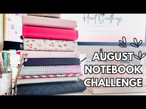 AUGUST NOTEBOOK CHALLENGE 📖✨B6 Stalogy, Cloth & Paper, B6 Rings, Mini Happy Planner, and More