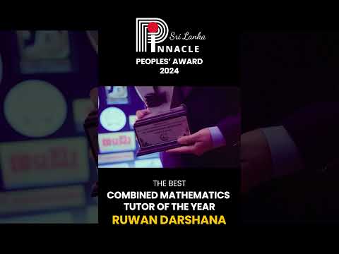 Congratulations Ruwan Sir!  #pinnaclesrilanka #peoplesaward #combinedmaths #ruwandarshana