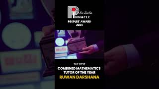 Congratulations Ruwan Sir!  #pinnaclesrilanka #peoplesaward #combinedmaths #ruwandarshana