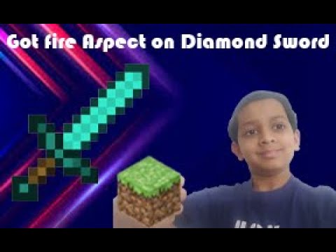 Putting Fire aspect on my diamond sword in Minecraft