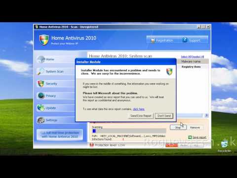 How Home Antivirus 2010 Infects Your Computer