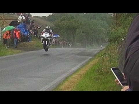 . Very . Fast . Wet . Jump . ✔ 240-Kmh/150-Mph Armoy Road Races - N.Ireland ♣