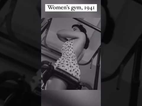 Women's Gym in 1941 ! Rare footage! Different from modern day gyms! #fitness #vintage #shorts