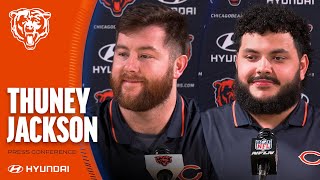 Joe Thuney, Jonah Jackson excited to join Bears' offensive line | Press Conference | Chicago Bears