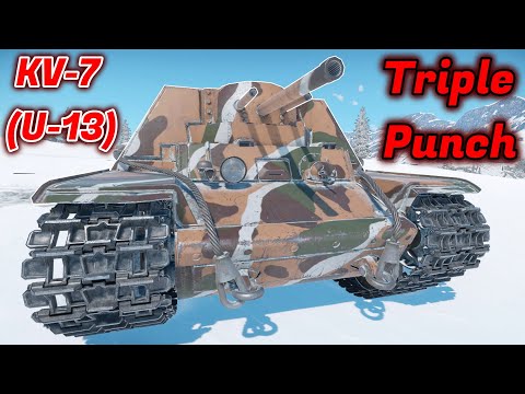 KV-7 (U-13) Gameplay - Three Cannoned BEAST [War Thunder]