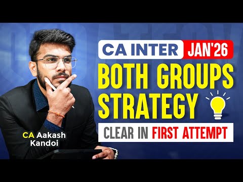 CA Inter Jan'26 Strategy to PASS in FIRST ATTEMPT | Complete Both Group Guide | CA Aakash Kandoi