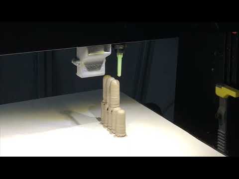 Vertical Clay 3D Printing Test