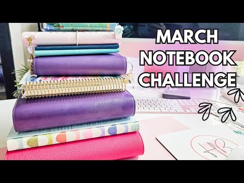 MARCH NOTEBOOK CHALLENGE 📖🩷Erin Condren B6 slim, daily journals, writing planner, and more