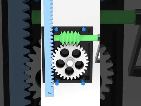 Worm Gear Rack Jack MEchanic #mechanic #engineer #mechanism #cad #solidworks #fusion360