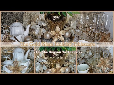 The Gold Glam Holiday Tablescape | 2023 Christmas Home Décor Ideas | Home Décor Luxe Club