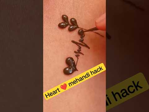 heart ❤️ mehandi hack।। heart ❤️ mehandi design।#shorts #mehandi #heart #heartmehandi