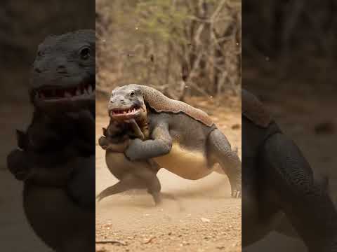 Komodo dragon Attacks Wild Pig 🦎🔥 #komodo #wildanimals #wildlife #animals #attack