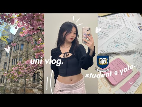 uni diaries @ yale 🌷‧₊˚🎧⊹ productive study vlog, kpop dance show, yummy food