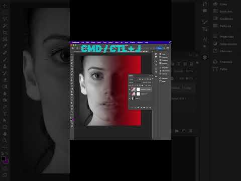 Dual Gradient Image - Short Photoshop Tutorial #shorts