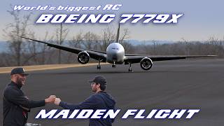 MAIDEN FLIGHT of the World's biggest RC Boeing 7779X, with Tyler Perry