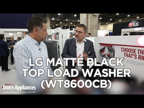 LG 5.5 Cu. Ft. Matte Black Top Load Washer (Model # WT8600CB)