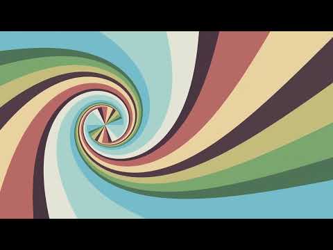 1H long relaxing satisfying Screensaver of colorful rainbow spiral Video Loop no sound, no music