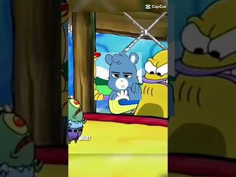 grumpy bear spongebob krabbypatty memes #carebears #spongebob #krabbypatty #memes #capcut #edit