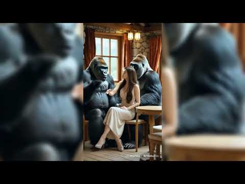 Gorilla Life with beautiful pregnant woman