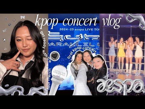 AESPA in Charlotte, NC ✮ grwm, my very FIRST kpop concert vlog, tour merch, etc!