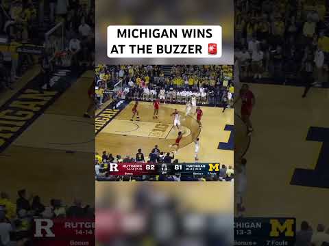 Nimari Burnett sinks deep three to win it for Michigan 🔥 #shorts