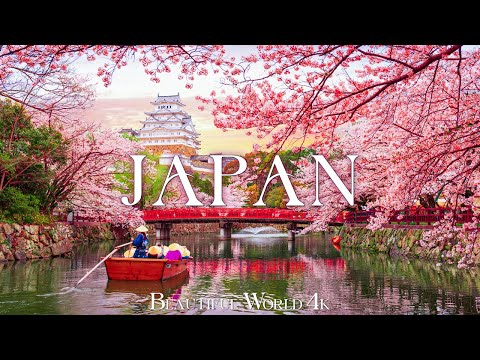 Japan 4K - Spring Adventure: Cherry Blossoms, Himeji Castle, Petal Rivers - Relaxing Piano 4K UHD