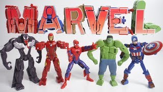 超変換!!もじバケる MARVEL Complete Box 開封 MOJIBAKERU マーベル コンプリート ボックス IRON MAN CAPTAIN AMERICA SPIDER-MAN