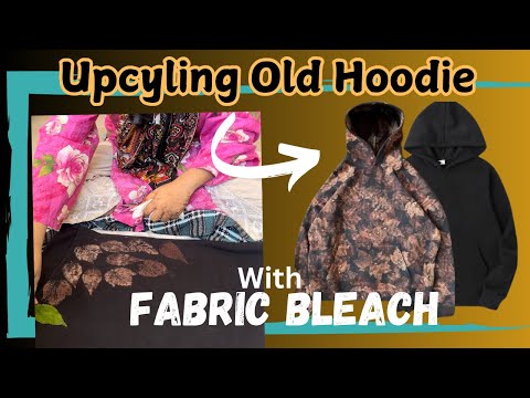 "DIY Leaf Print Hoodie with Fabric Bleach | Step-by-Step Tutorial 🌿🌱