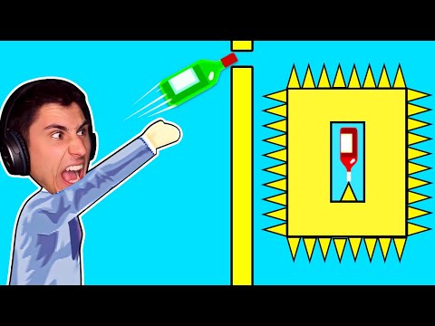 This Bottle Flip Level BROKE MY BRAIN! | Happy Wheels