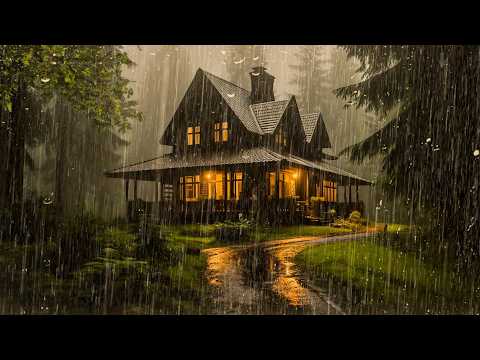 Heavy Rain on Roof for Deep Sleep & Insomnia Relief | Rain Sounds for Sleeping - for Insomnia, ASMR