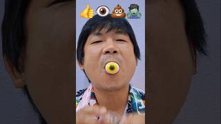 กินตามอิโมจิ 👍👁💩🧟‍♂️ ขนมแปลกๆ #เพลงแปลง #กินกับshorts #trending #funny