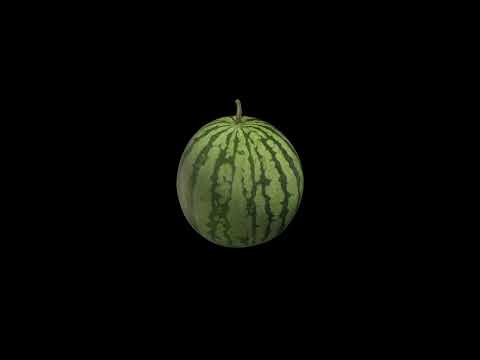 [6,5 Hours] Watermelon in 3d in 4k - Why not??? - No Sound