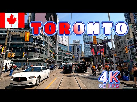 Toronto Drive Part 2/7, Metropol City in Canada 4K - UHD