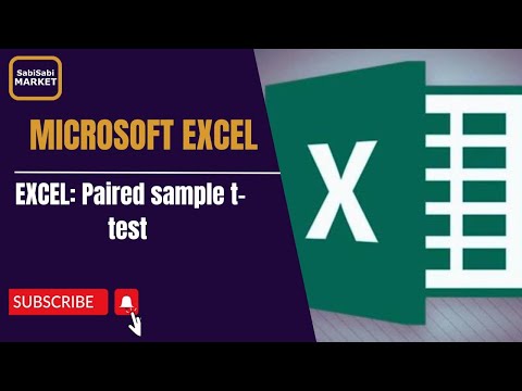 Paired Sample t-Test in Excel