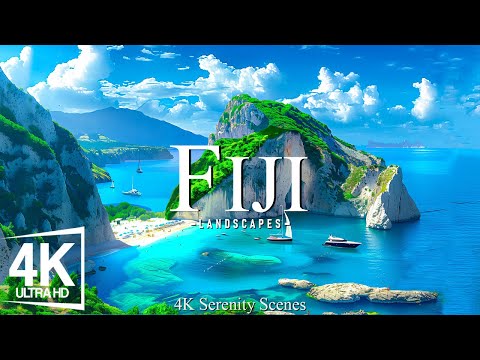 4K Fiji - Exploring Turquoise Waters, Vibrant Coral Reefs  of a Tropical Island Paradise - 4K UHD